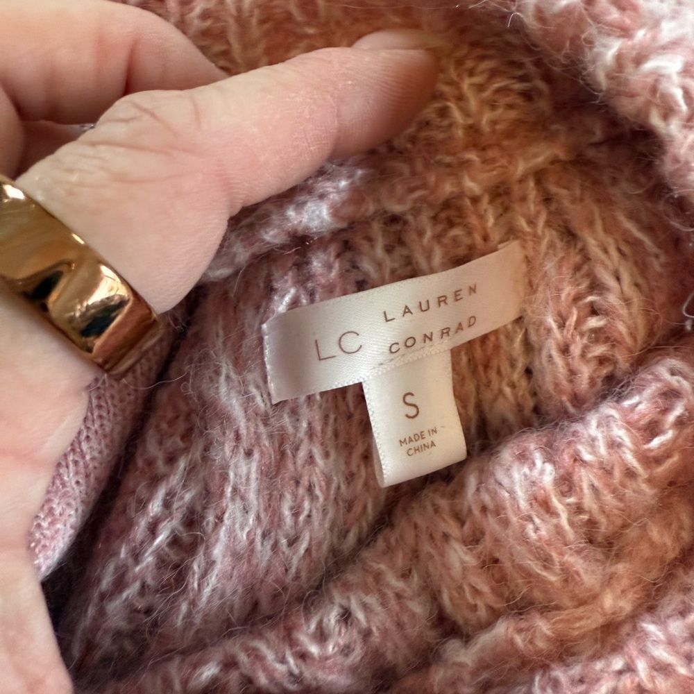 LC Lauren Conrad Dusty Rose Turtleneck Sweater - Picture 6 of 6